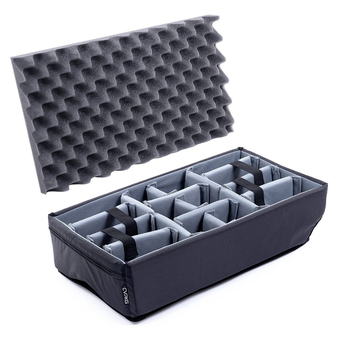 Pelican 1510 Microfiber Padded Dividers by CVPKG, Gray Convolute Lid Foam ColorCase 1510D-0070