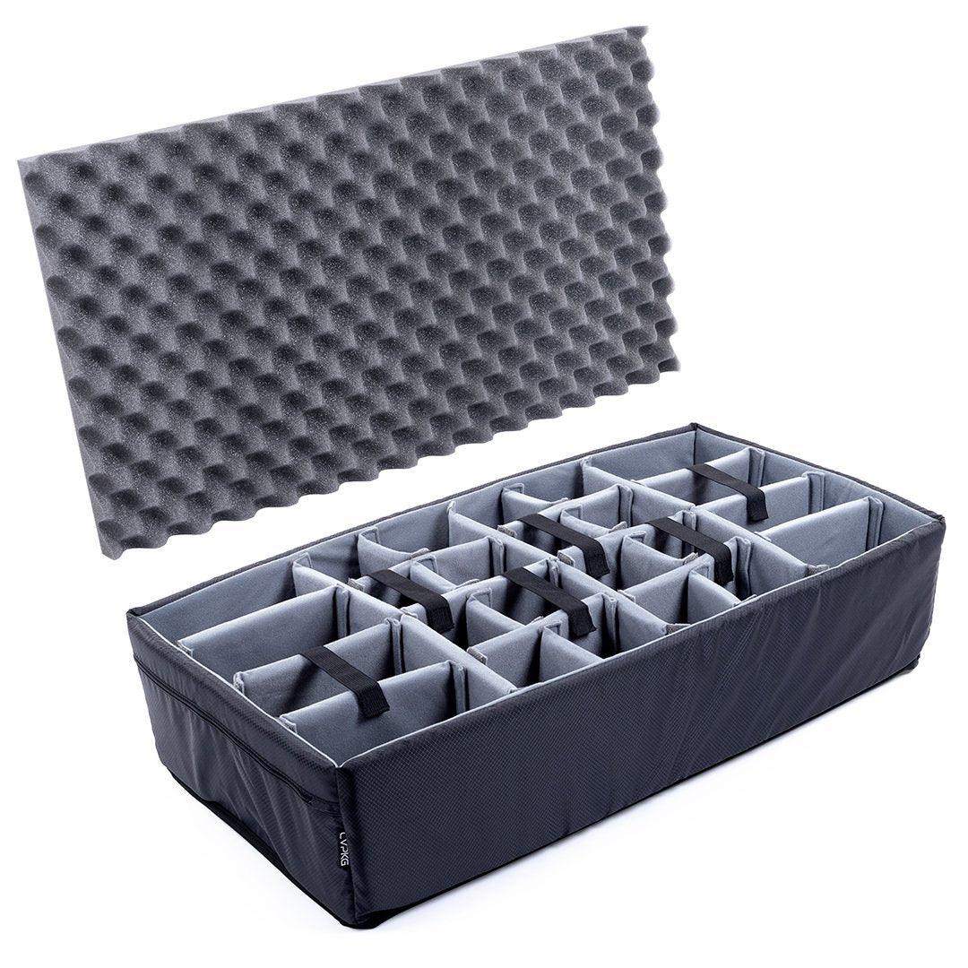 Pelican 1615 Air Microfiber Padded Dividers by CVPKG, Gray Convolute Lid Foam ColorCase 1615D-0070