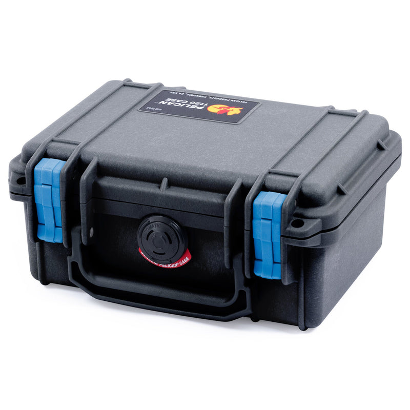 Pelican 1120 Case, Black with Blue Latches ColorCase 