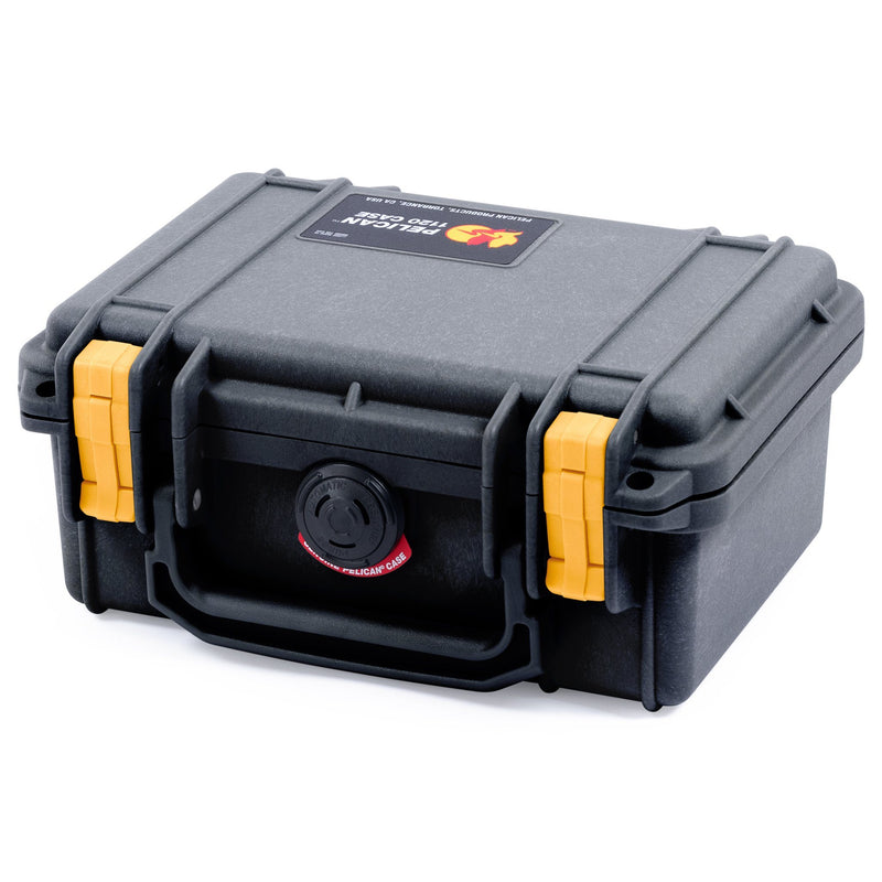 Pelican 1120 Case, Black with Yellow Latches ColorCase 