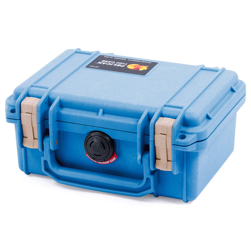 Pelican 1120 Case, Blue with Desert Tan Latches ColorCase 