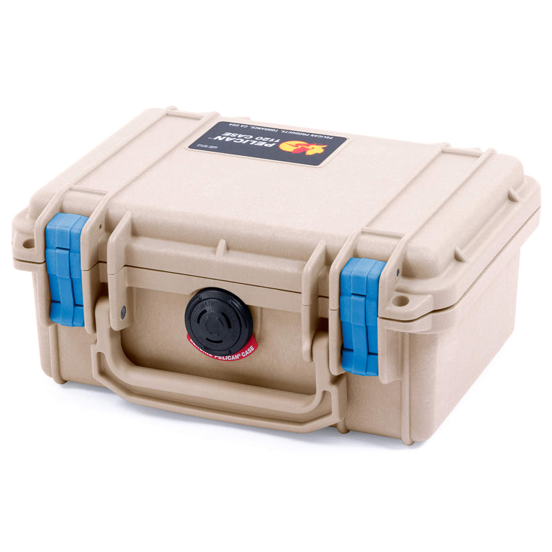 Pelican 1120 Case, Desert Tan with Blue Latches ColorCase 