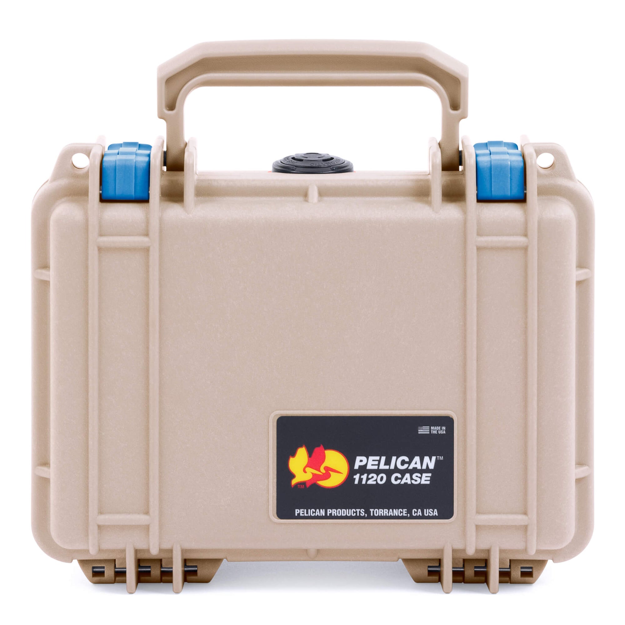 Pelican 1120 Case, Desert Tan with Blue Latches ColorCase 