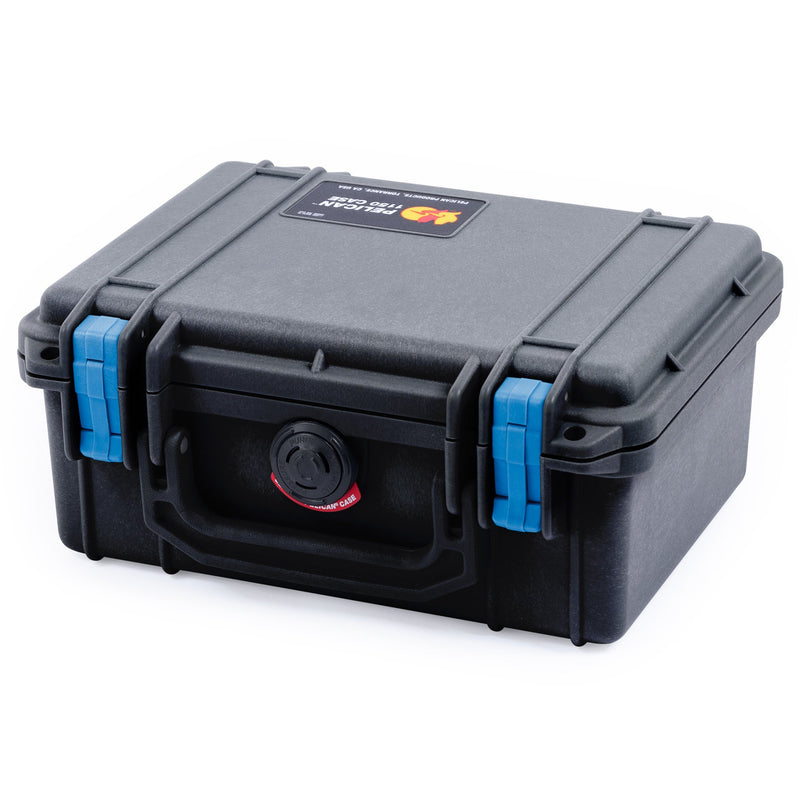 Pelican 1150 Case, Black with Blue Latches ColorCase 