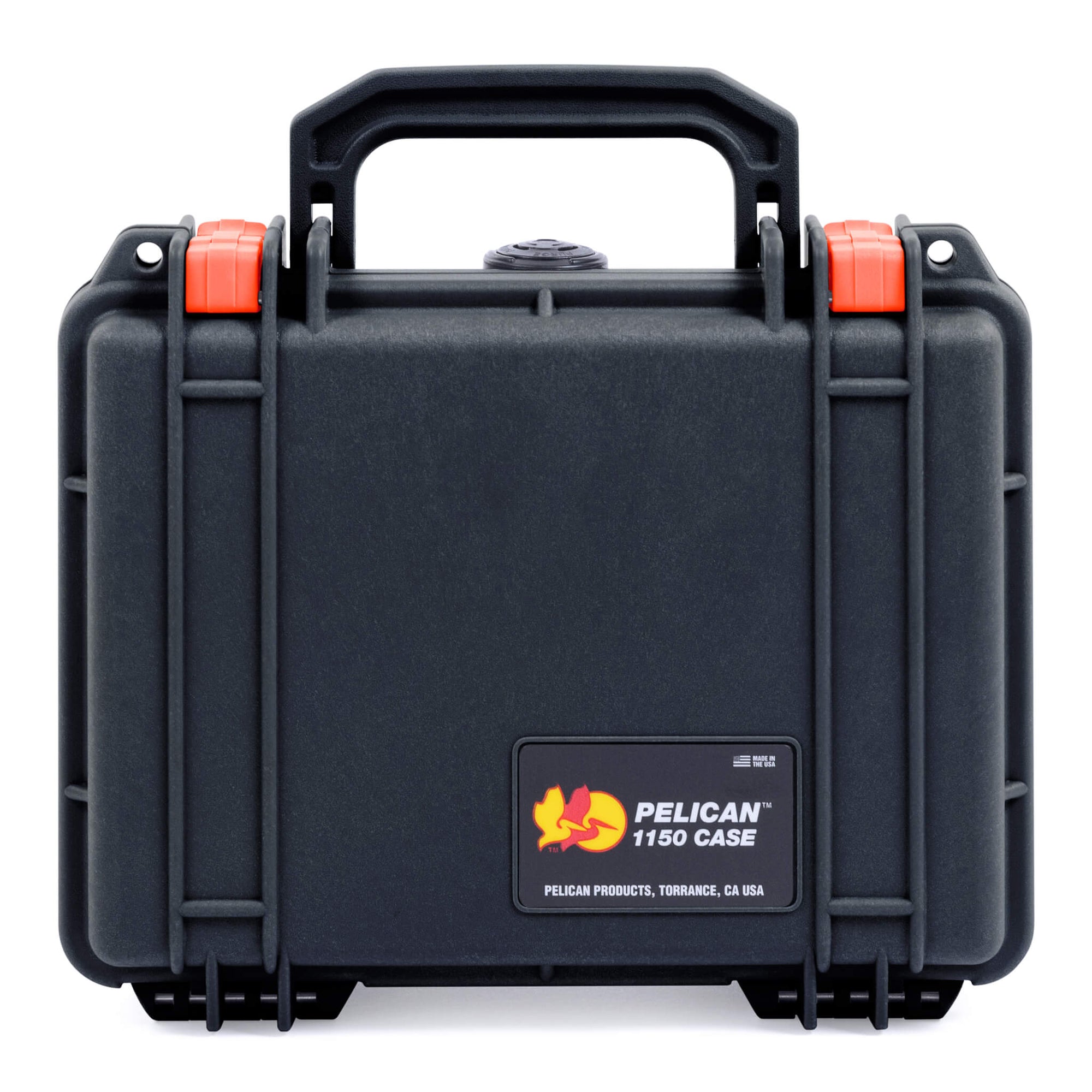 Pelican 1150 Case, Black with Orange Latches ColorCase 