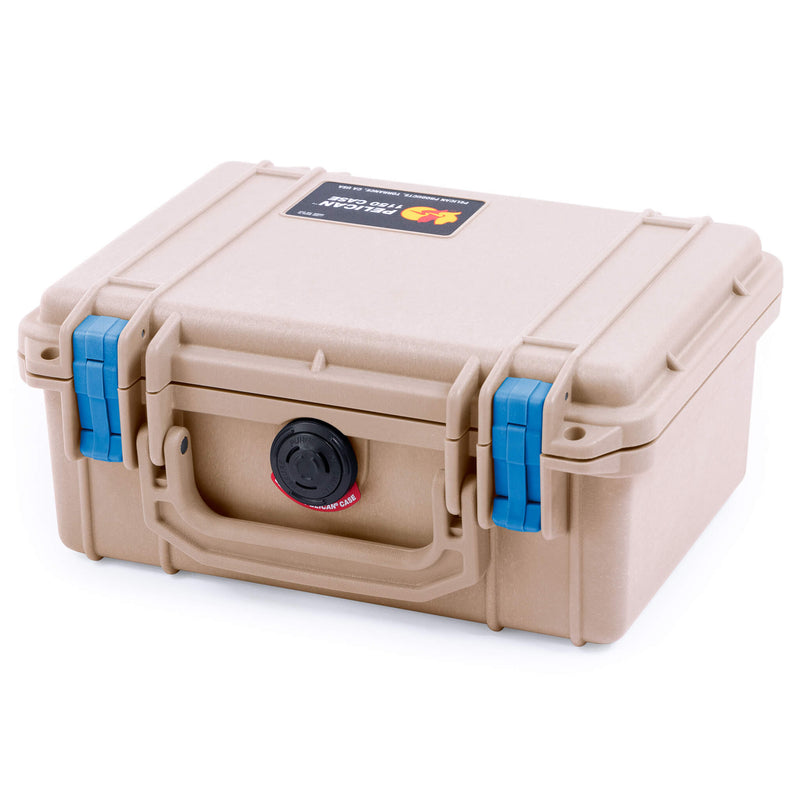 Pelican 1150 Case, Desert Tan with Blue Latches ColorCase 