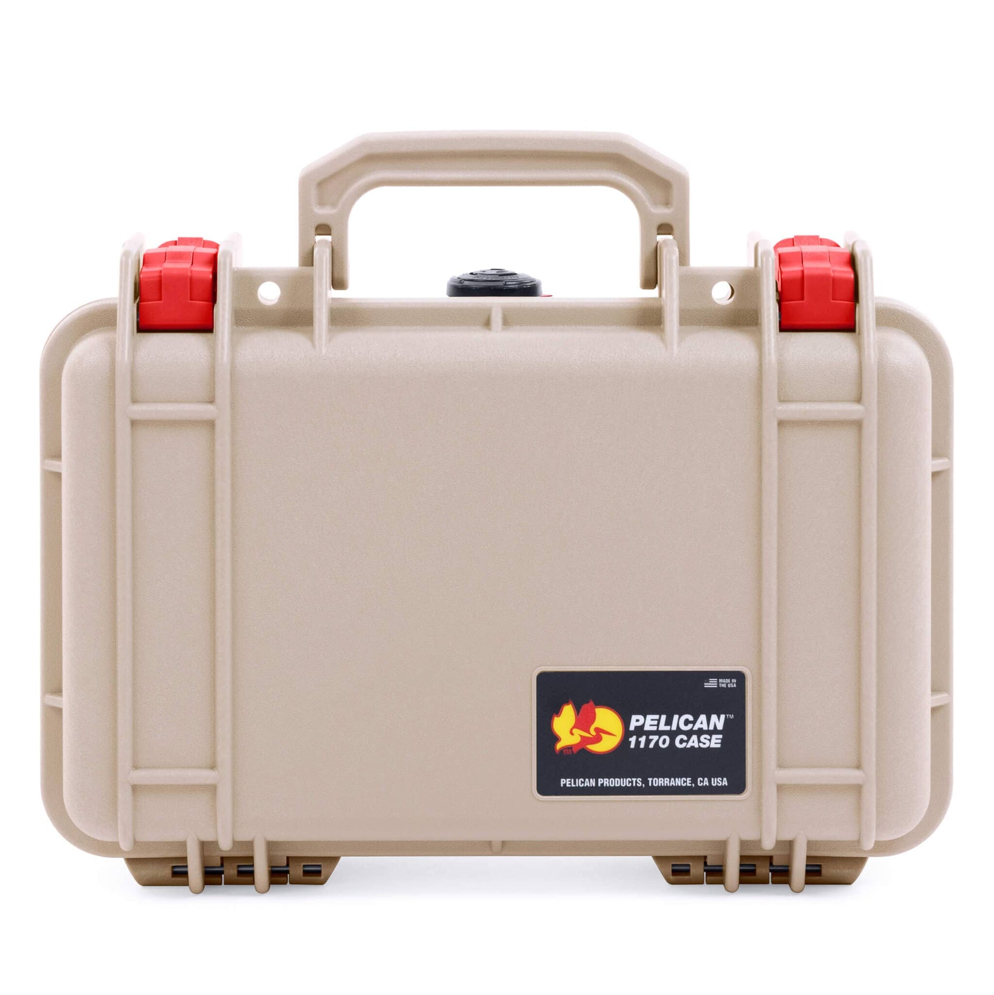 Pelican 1170 Case, Desert Tan with Red Latches ColorCase 