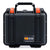 Pelican 1200 Case, Black with Orange Latches ColorCase 