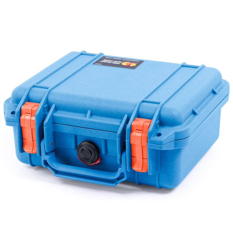 Pelican 1200 Case, Blue with Orange Latches ColorCase 