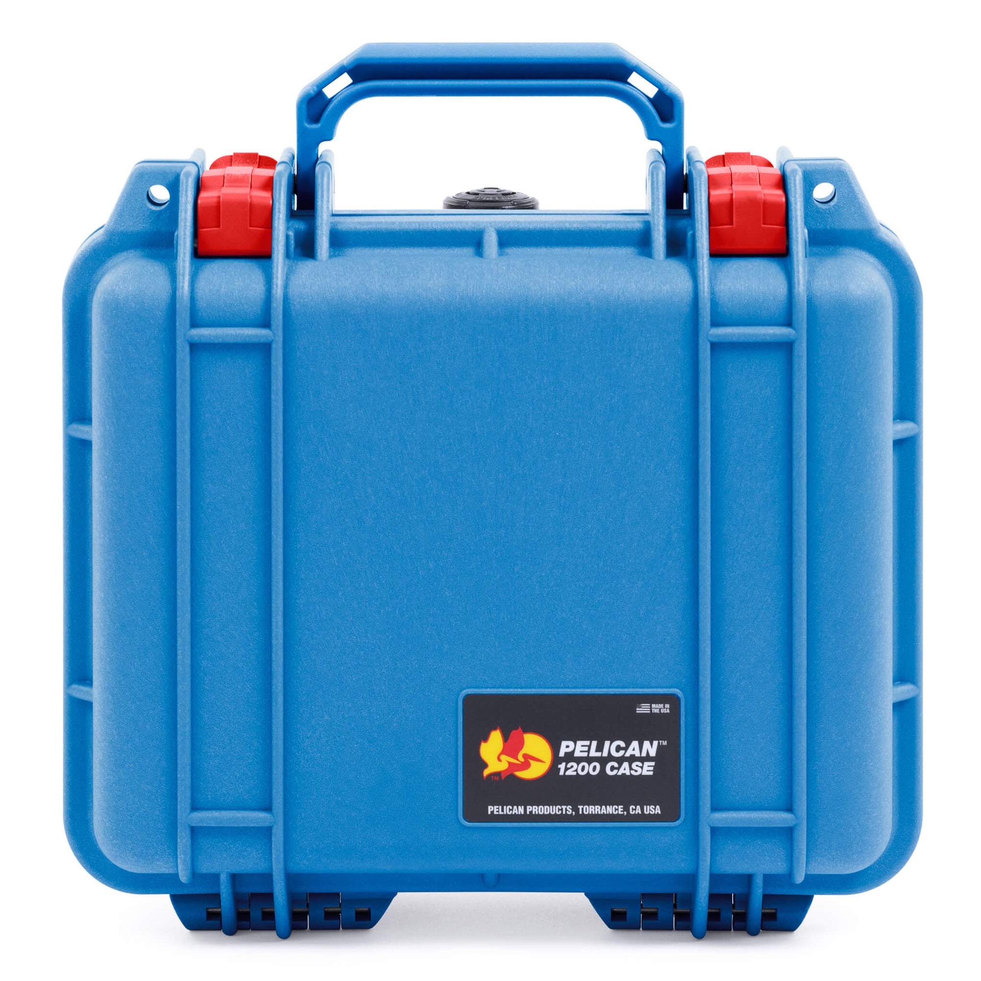 Pelican 1200 Case, Blue with Red Latches ColorCase 