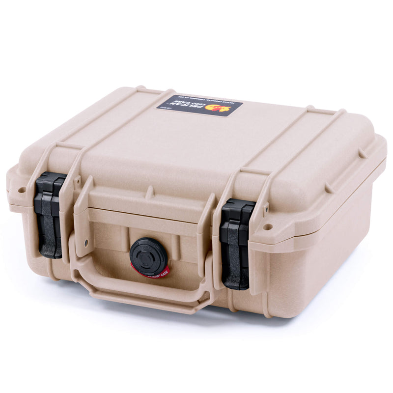 Pelican 1200 Case, Desert Tan with Black Latches ColorCase 