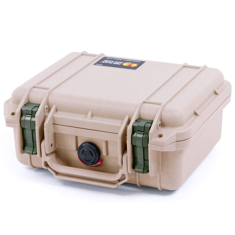 Pelican 1200 Case, Desert Tan with OD Green Latches ColorCase 