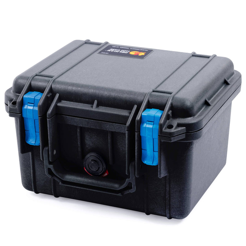 Pelican 1300 Case, Black with Blue Latches ColorCase 