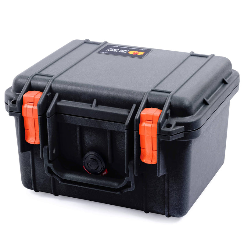 Pelican 1300 Case, Black with Orange Latches ColorCase 