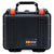 Pelican 1300 Case, Black with Orange Latches ColorCase 