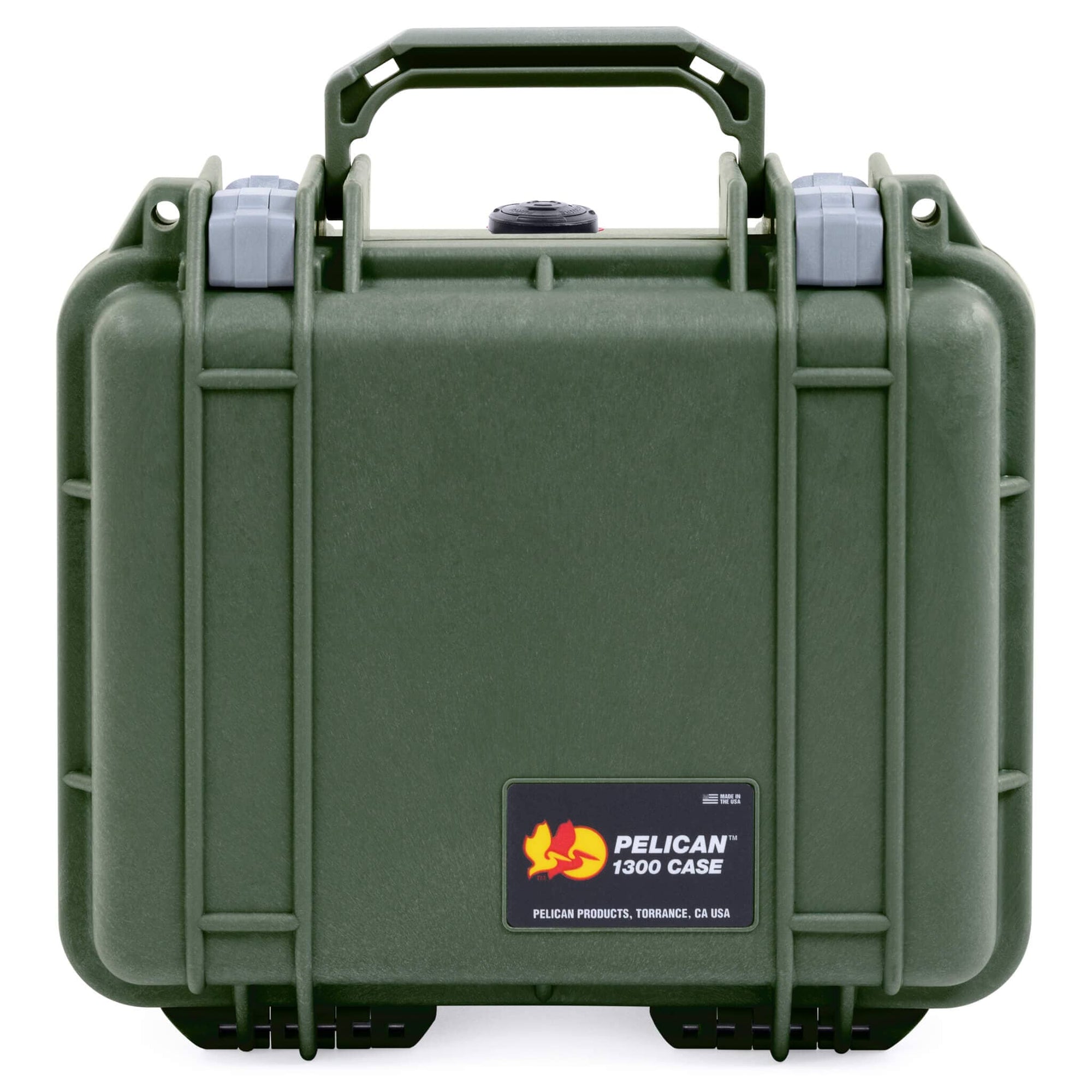 Pelican 1300 Case, OD Green with Silver Latches ColorCase 