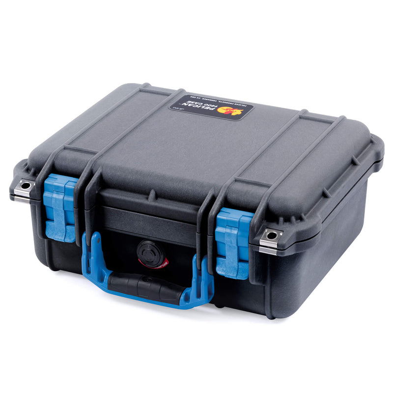 Pelican 1400 Case, Black with Blue Handle & Latches ColorCase 