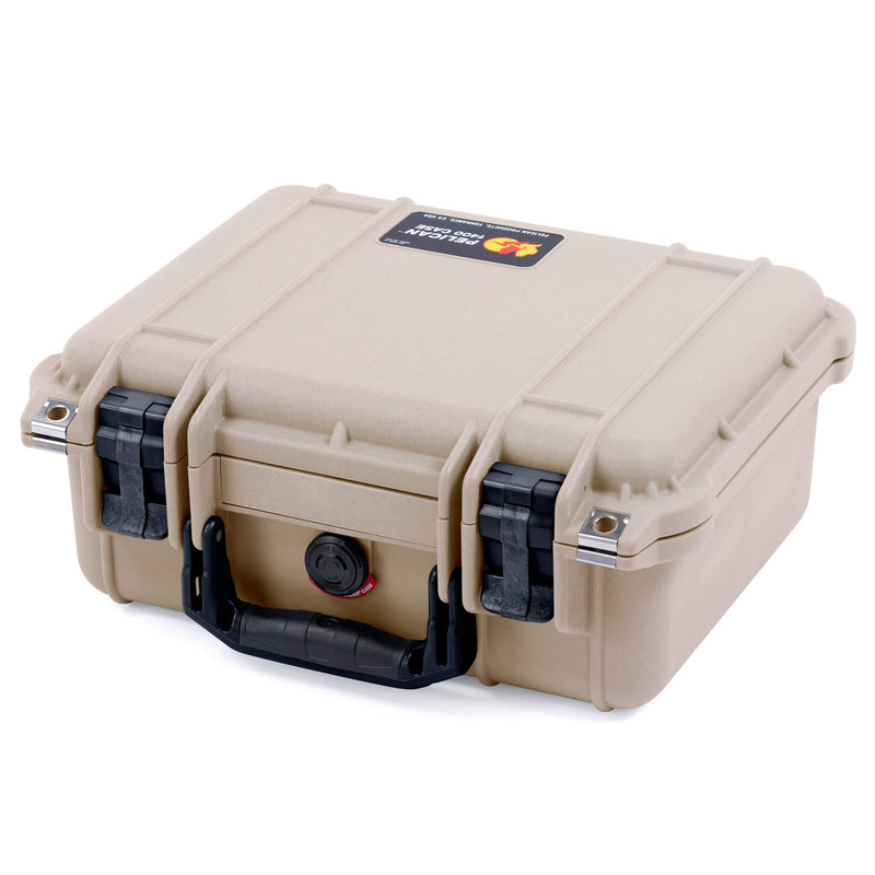 Pelican 1400 Case, Desert Tan with Black Handles & Latches ColorCase 