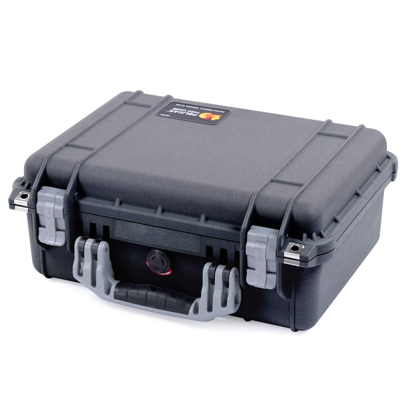 Pelican 1450 Case, Black with Silver Handle & Latches ColorCase 