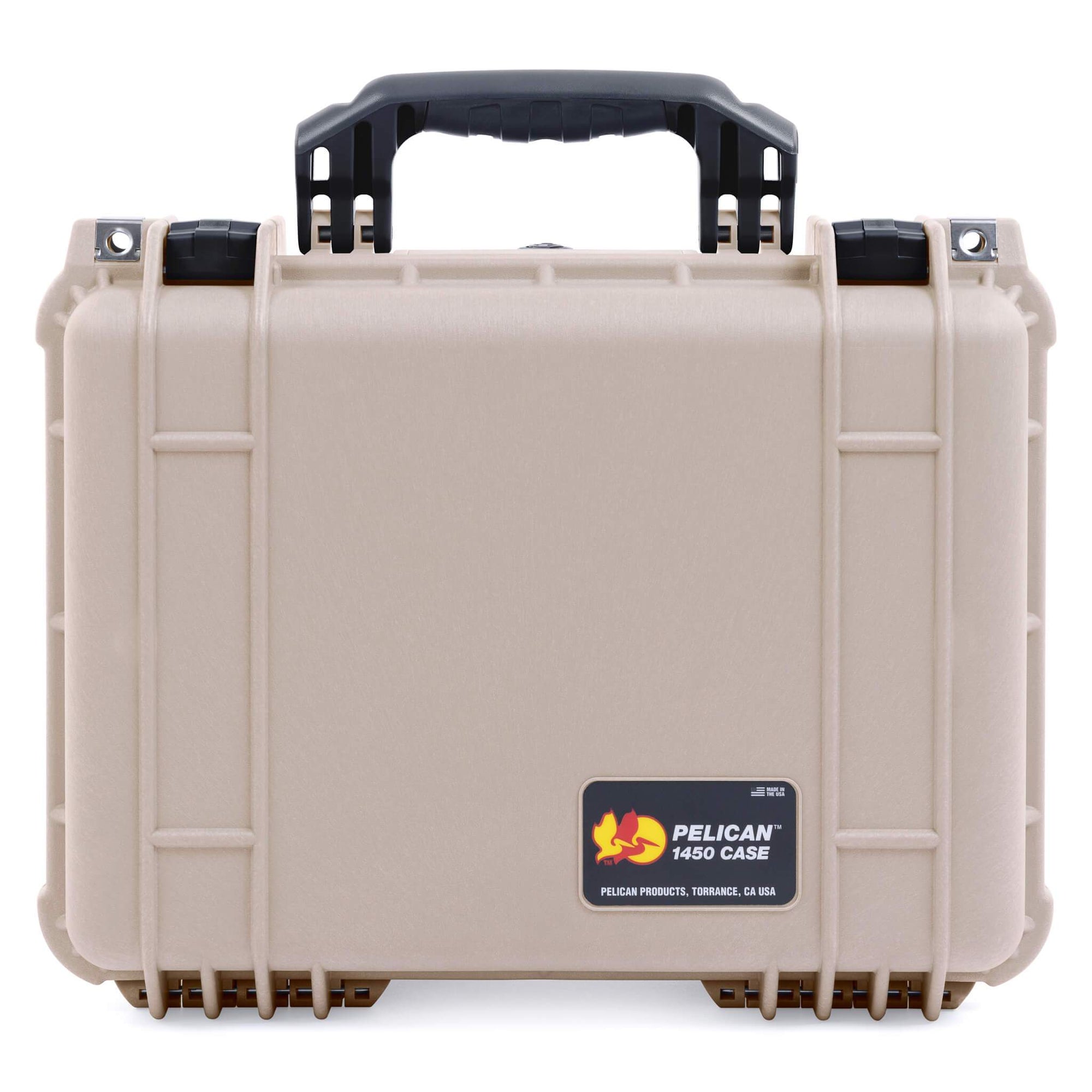 Pelican 1450 Case, Desert Tan with Black Handle & Latches ColorCase 