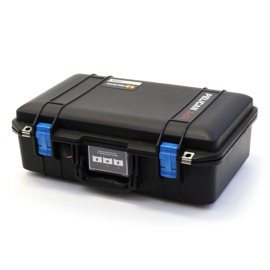 Pelican 1485 Air Case, Black with Blue Latches ColorCase 