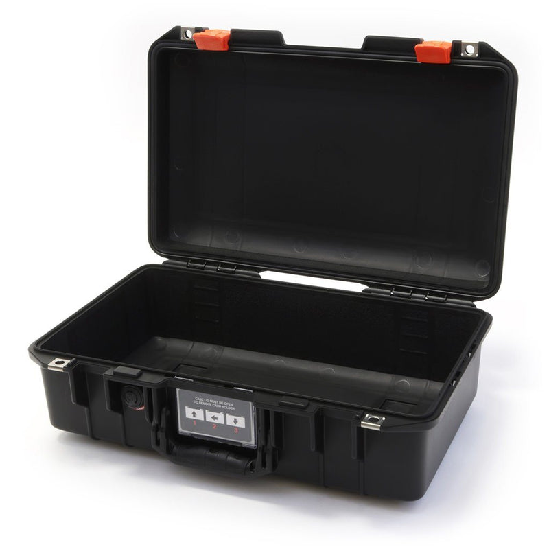 Pelican 1485 Air Case, Black with Orange Latches ColorCase 