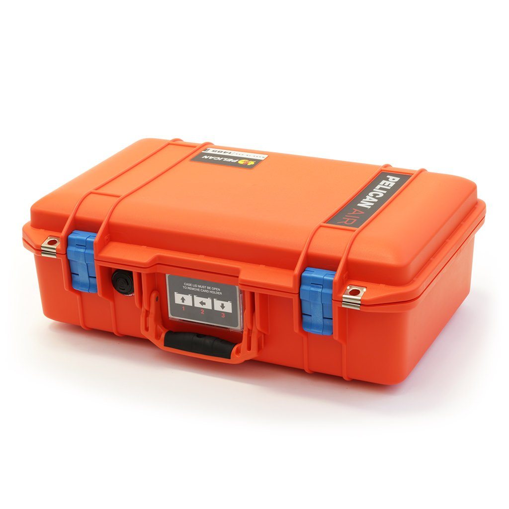 Pelican 1485 Air Case, Orange with Blue Latches ColorCase 