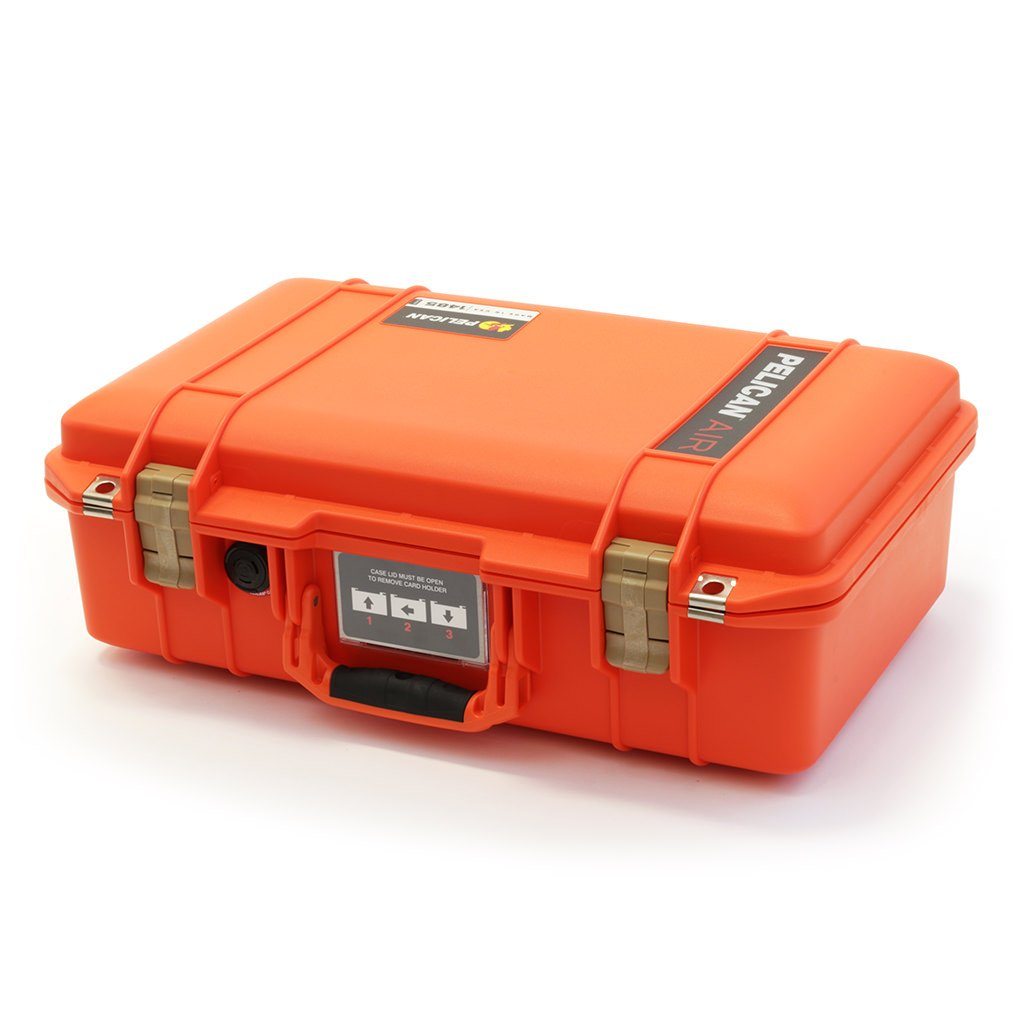 Pelican 1485 Air Case, Orange with Desert Tan Latches ColorCase 