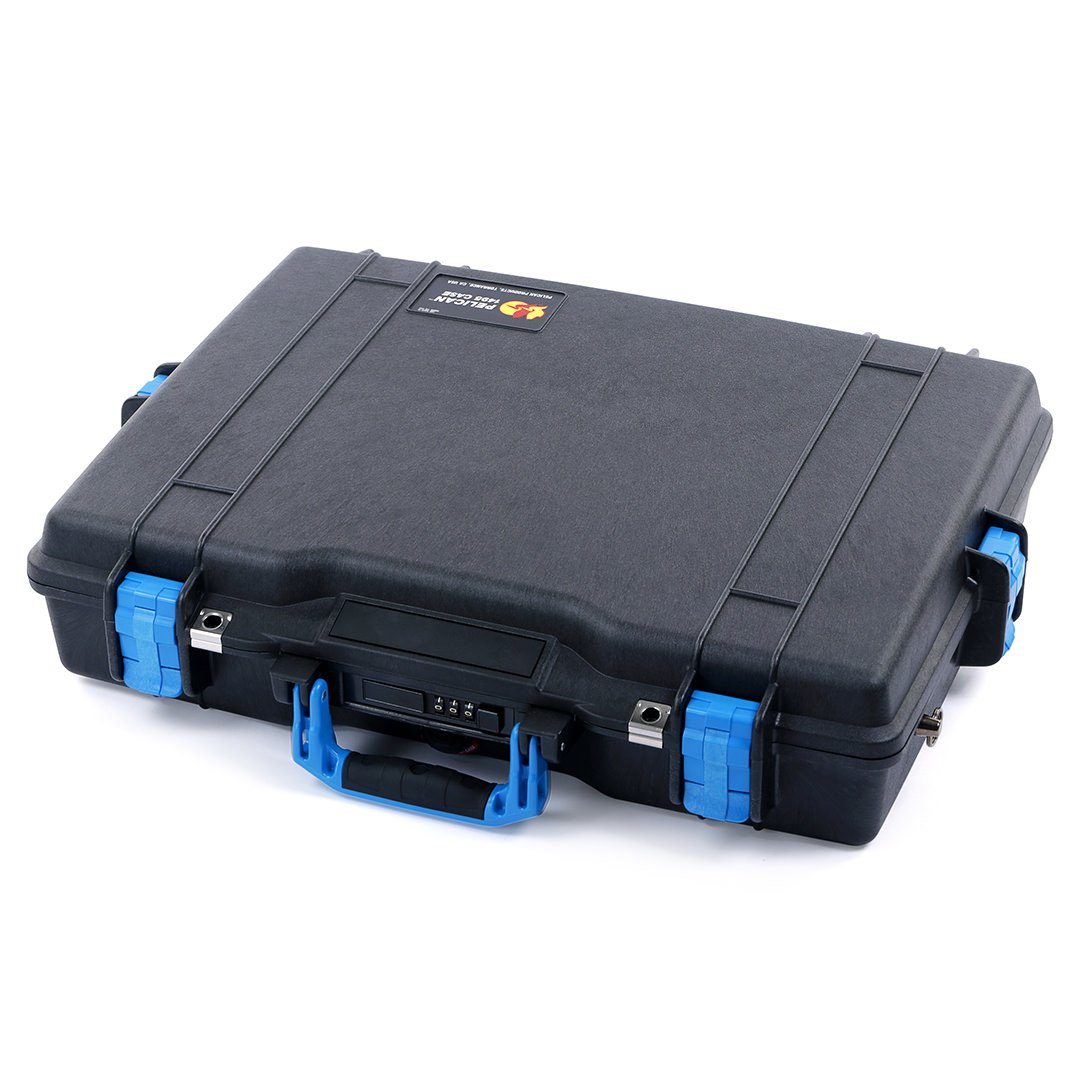 Pelican 1495 Case, Black with Blue Handle & Latches ColorCase 