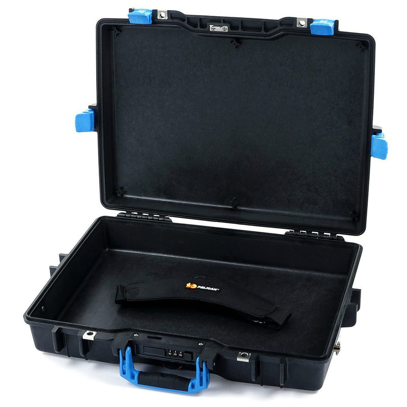 Pelican 1495 Case, Black with Blue Handle & Latches ColorCase 