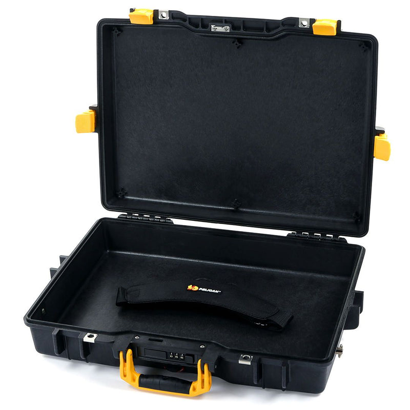 Pelican 1495 Case, Black with Yellow Handle & Latches ColorCase 