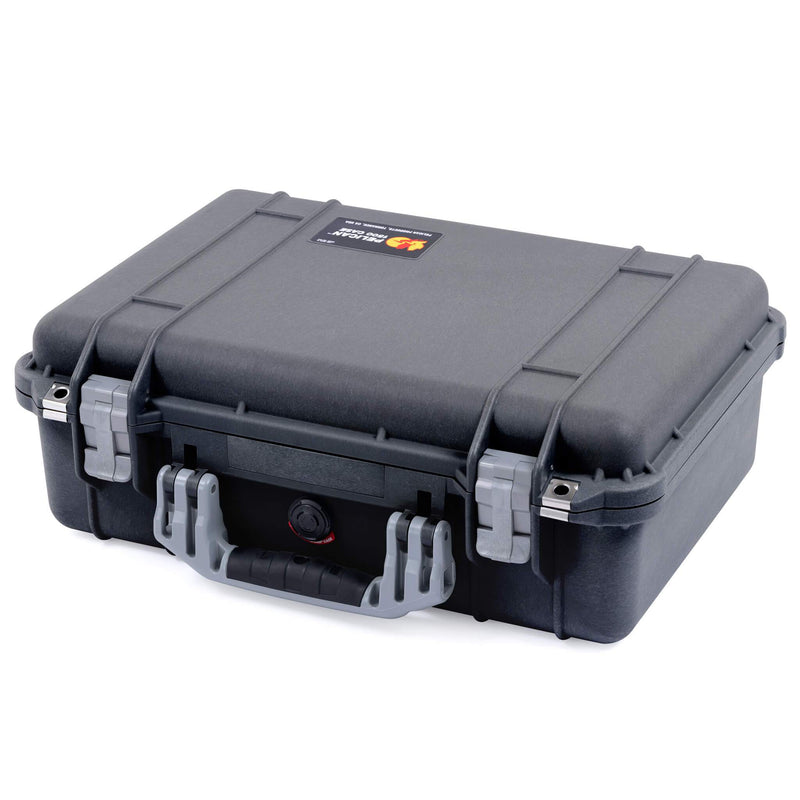 Pelican 1500 Case, Black with Silver Handle & Latches ColorCase 