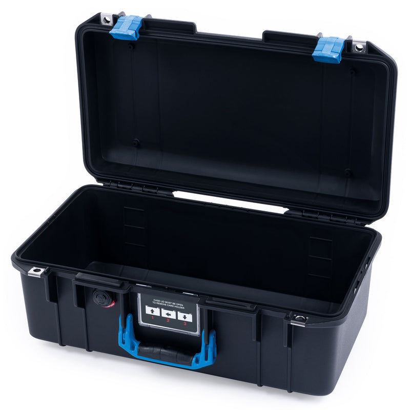 Pelican 1506 Air Case, Black with Blue Handles & Latches ColorCase 