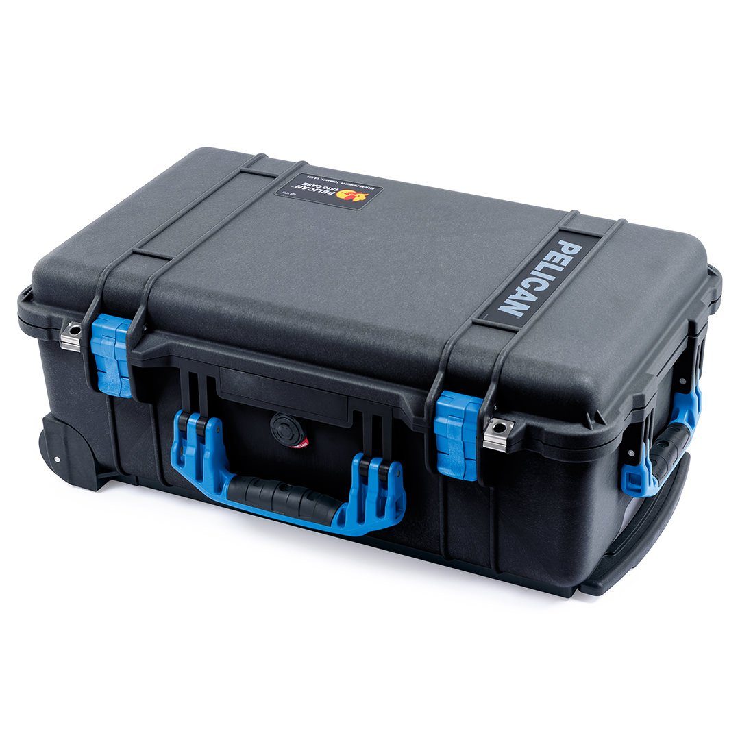 Pelican 1510 Case, Black with Blue Handles & Latches ColorCase 