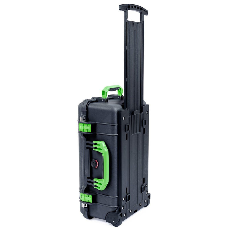 Pelican 1510 Case, Black with Lime Green Handles & Latches ColorCase 