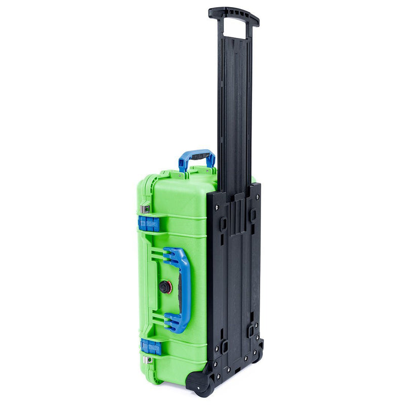 Pelican 1510 Case, Lime Green with Blue Handles & Latches ColorCase 