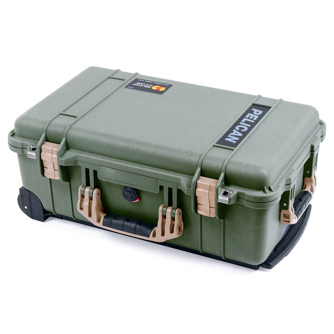 Pelican 1510 Case, OD Green with Desert Tan Handles & Latches ColorCase 