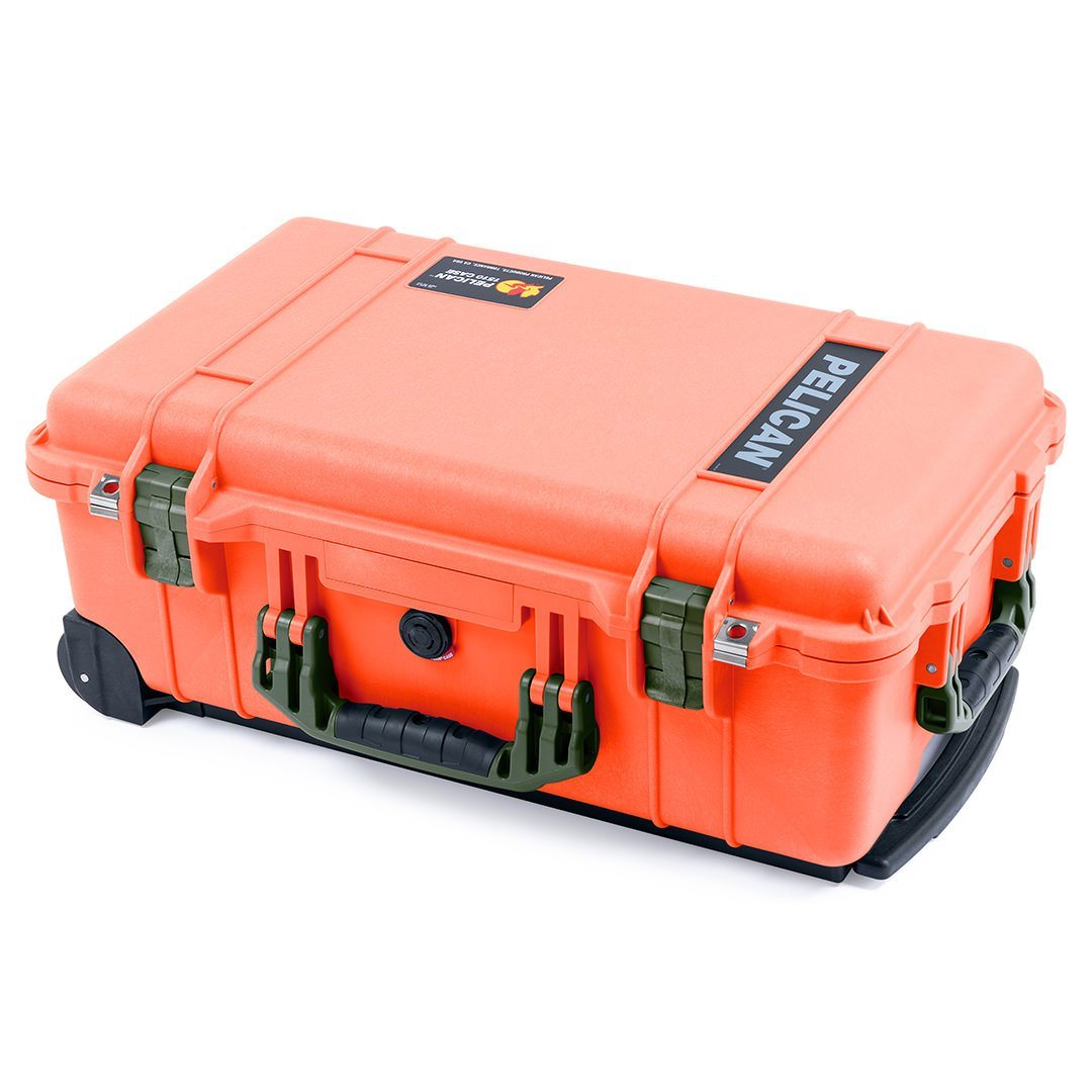 Pelican 1510 Case, Orange with OD Green Handles & Latches ColorCase 