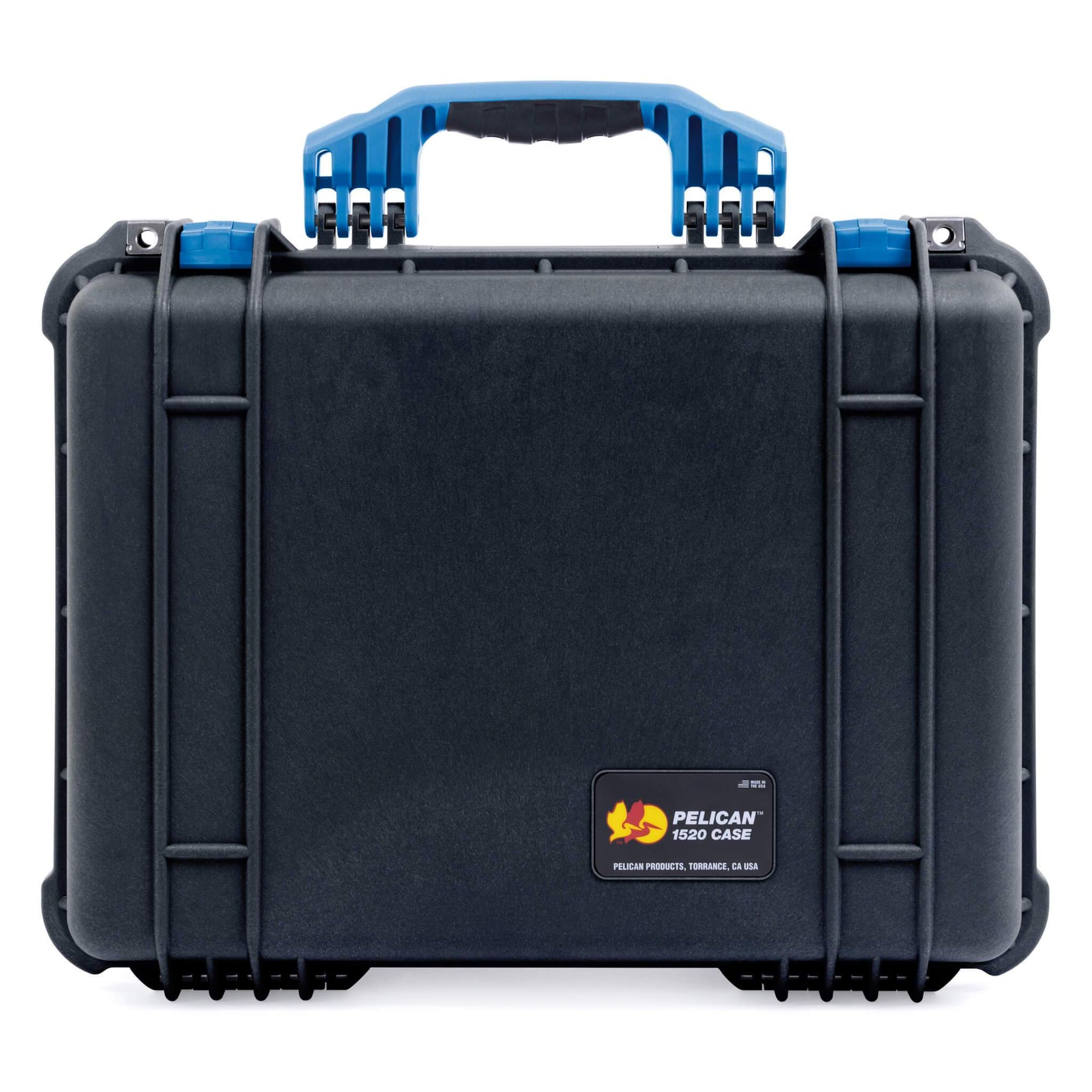 Pelican 1520 Case, Black with Blue Handle & Latches ColorCase 