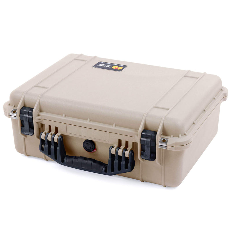 Pelican 1520 Case, Desert Tan with Black Handle & Latches ColorCase 