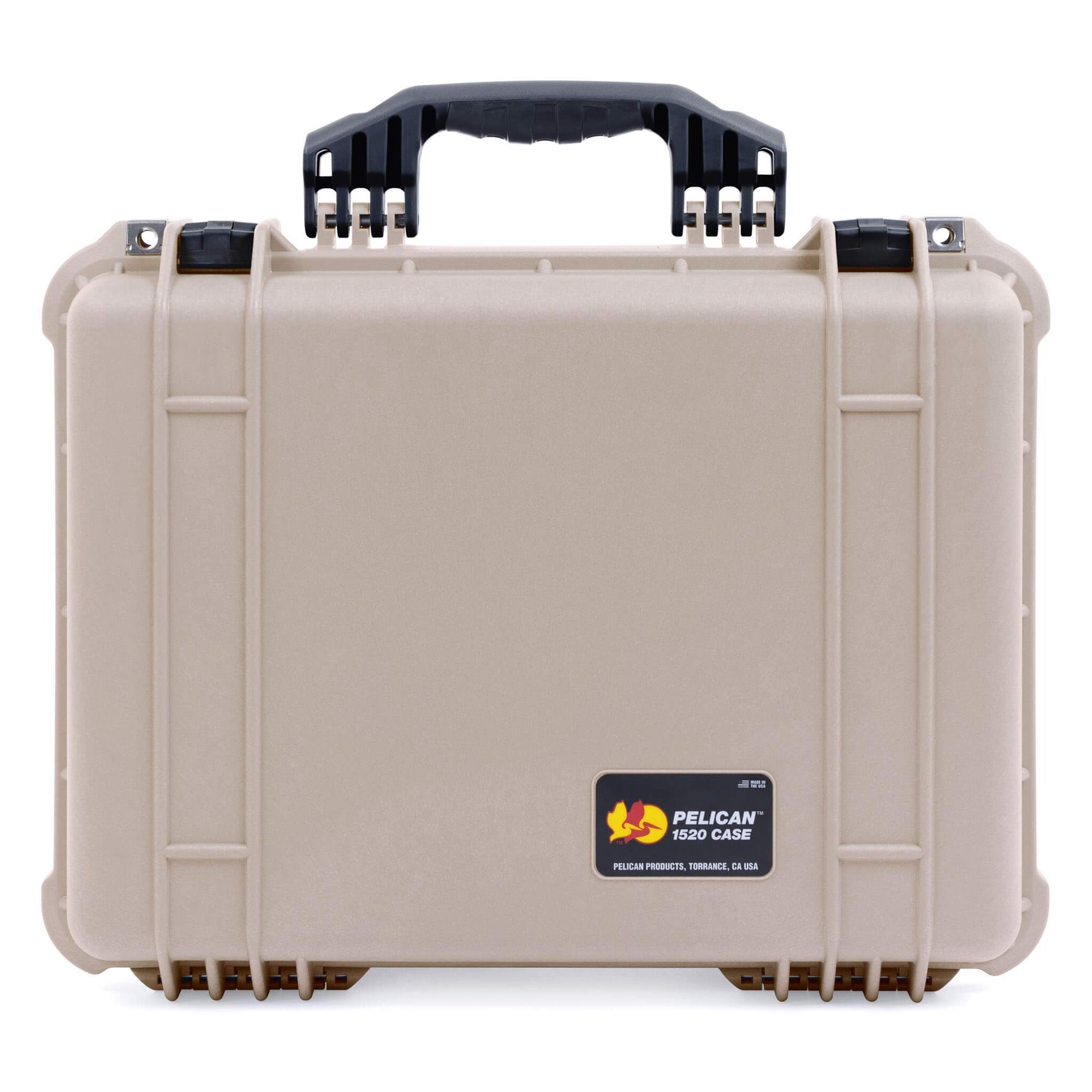 Pelican 1520 Case, Desert Tan with Black Handle & Latches ColorCase 