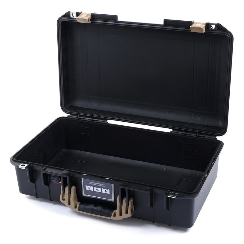 Pelican 1525 Air Case, Black with Desert Tan Handle & Latches ColorCase 