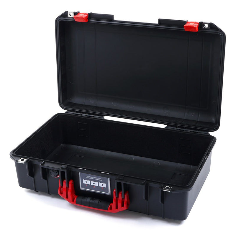 Pelican 1525 Air Case, Black with Red Handle & Latches ColorCase 