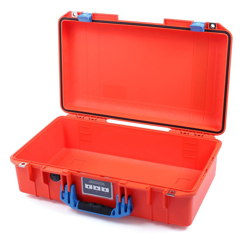 Pelican 1525 Air Case, Orange with Blue Handle & Latches ColorCase 