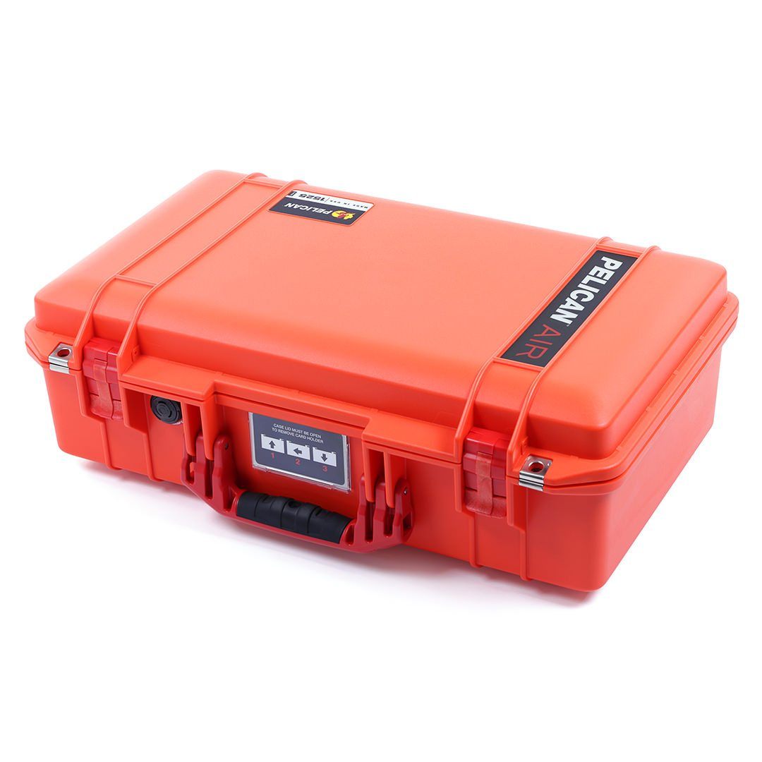 Pelican 1525 Air Case, Orange with Red Handle & Latches ColorCase 