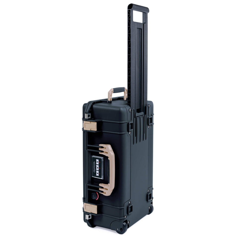 Pelican 1535 Air Case, Black with Desert Tan Handles & Latches ColorCase 