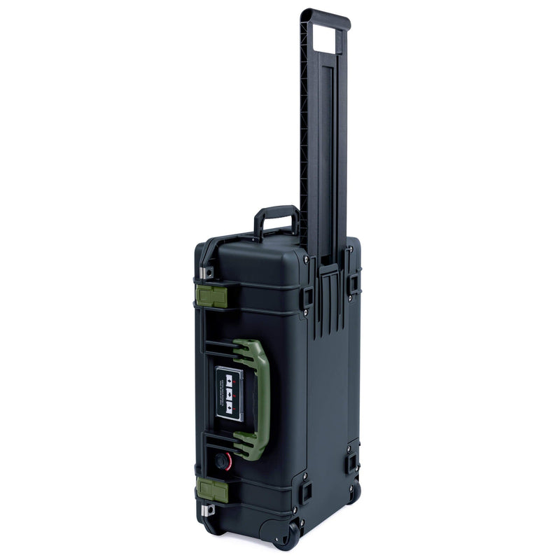 Pelican 1535 Air Case, Black with OD Green Handles & Latches ColorCase 