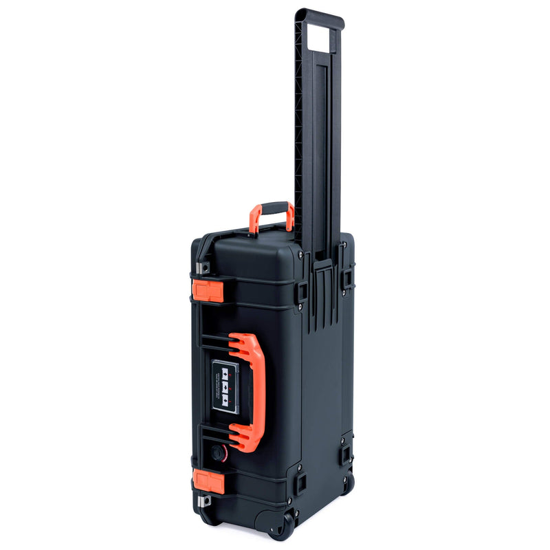 Pelican 1535 Air Case, Black with Orange Handles & Latches ColorCase 