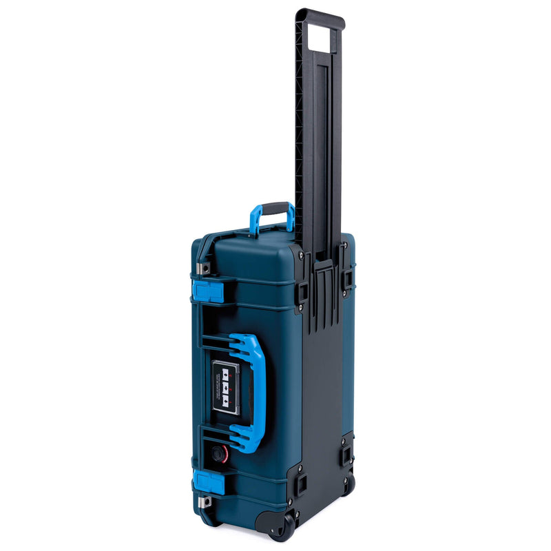 Pelican 1535 Air Case, Deep Pacific with Blue Handles & Push-Button Latches ColorCase 