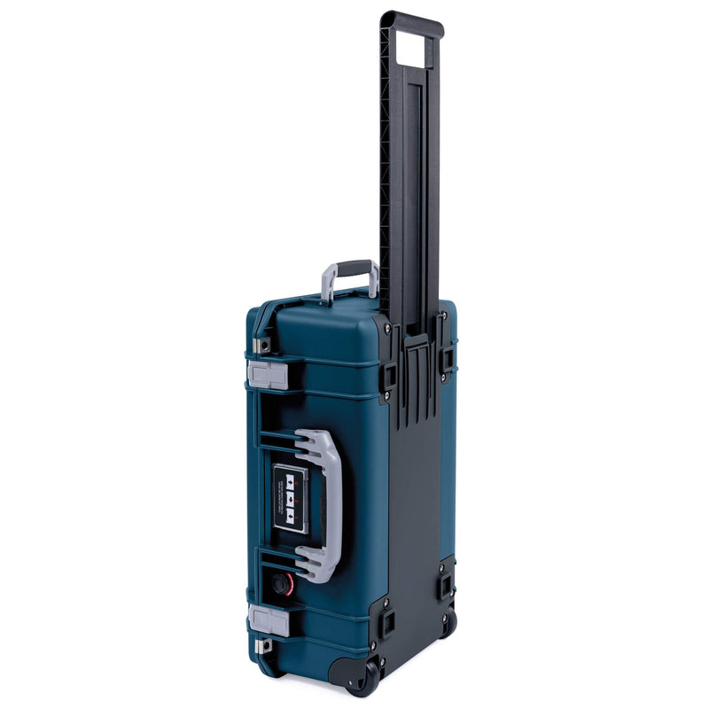 Pelican 1535 Air Case, Deep Pacific with Silver Handles & Push-Button Latches ColorCase 